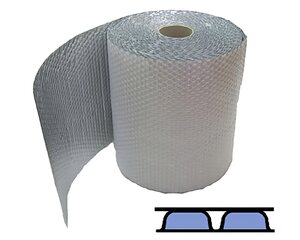 Alu Isolierfolie Luftpolsterfolie 120cm x 25m PET metallisiert Pflanzenschutz