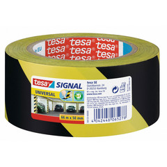 (EUR 0,06/m-EUR 0,08/m) TESA 58133 Signalband Warnband gelb schwarz 50 mm x 66 m
