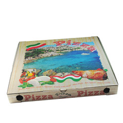 Pizzakarton aus Mikrowellpappe mit neutralem Motiv 46 x 46 x 5 cm 
