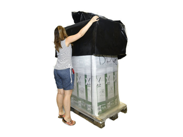 Schrumpfhaube Palettenhaube 1250+ 850x1800mm schwarz 125my