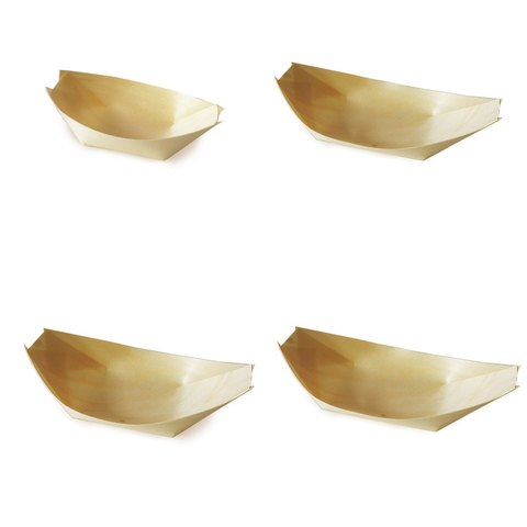 Fingerfood Schale Snackschale Pommes Holz schiffchenförmig 4 Größen