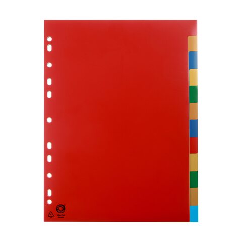 VEPATIM 10 Ordnerregister A4 Blanko 12 Registerblätter bunt