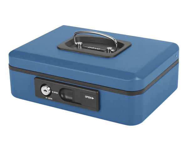 1x Deluxe Geldkassette mit praktischer Öffnungsfunktion 250mm blau