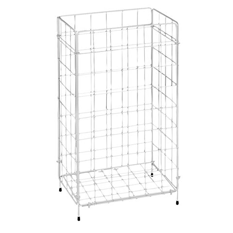 1x Gitterabfallkorb faltbar 360x255x620mm praktisch hygienisch weiß beschichtet