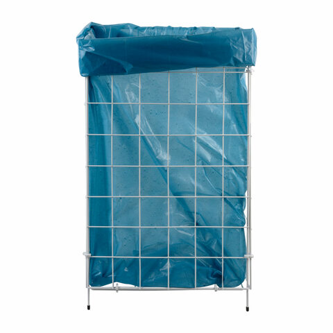 1x Gitterabfallkorb faltbar 360x255x620mm praktisch hygienisch weiß beschichtet