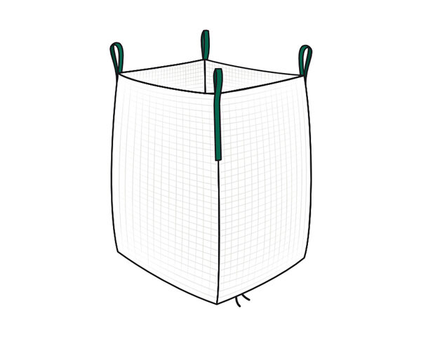 Big Bag 100x100x160cm für Brennholz mit Sternenboden