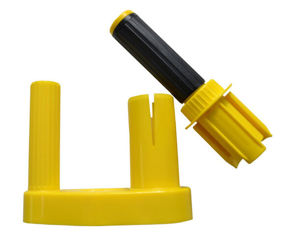 Abroller-Griffset für Handwickelfolie Stretchfolie Kunststoff gelb/grün