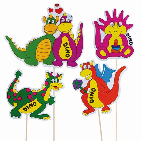 Deko-Picker "Dino Familie" 21cm 