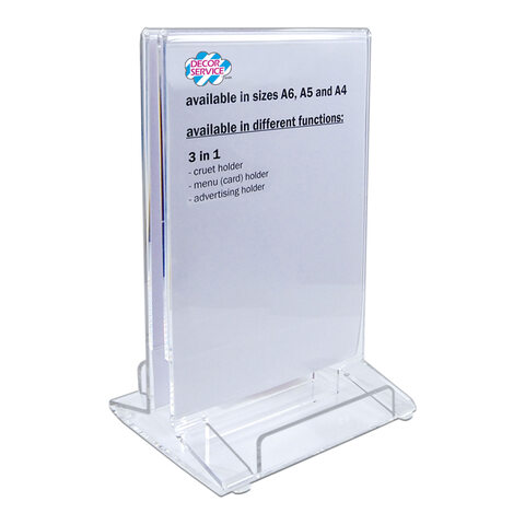 Tischaufsteller "3in1" aus Acrylglas A5 