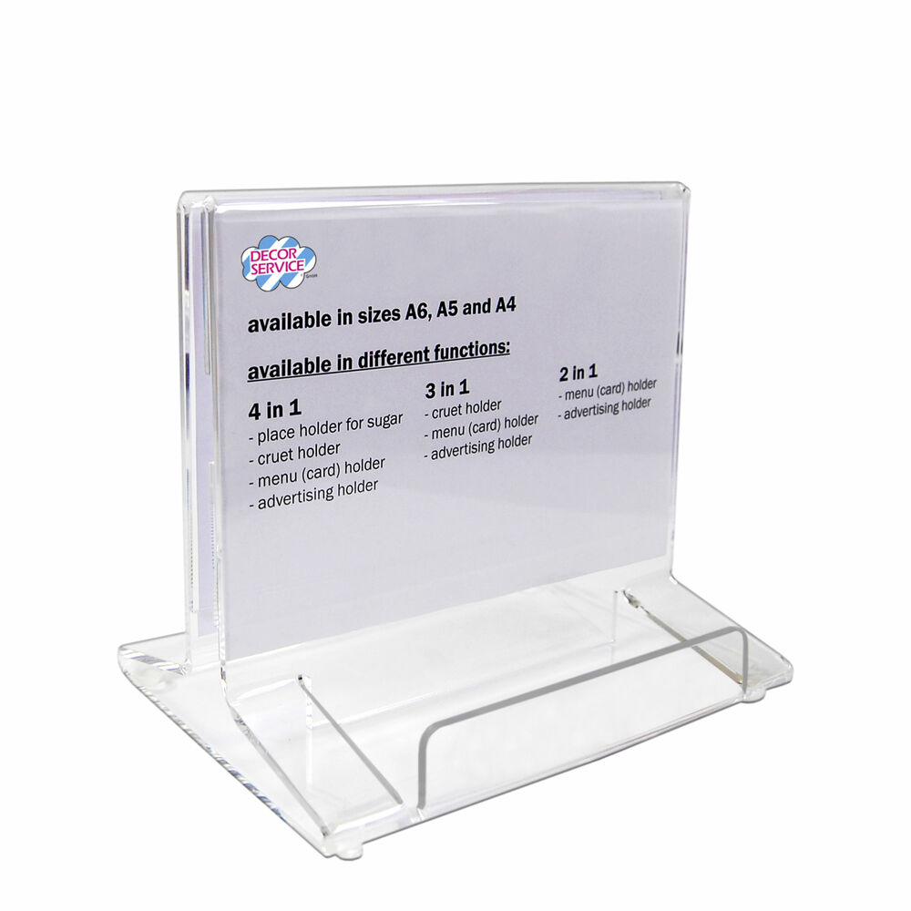 Tischaufsteller "3in1" aus Acrylglas A6 
