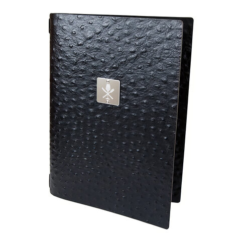 Speisekarte "FASHION" schwarz Strauß A5 