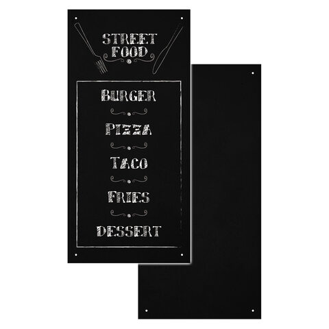 Wand-Kreidetafel ohne Rahmen schwarz 58x120cm 