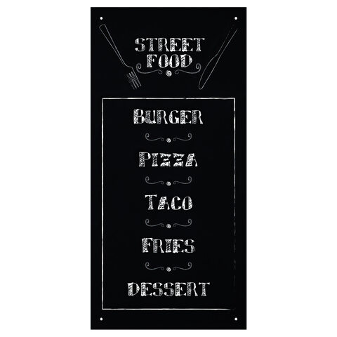 Wand-Kreidetafel ohne Rahmen schwarz 58x120cm 