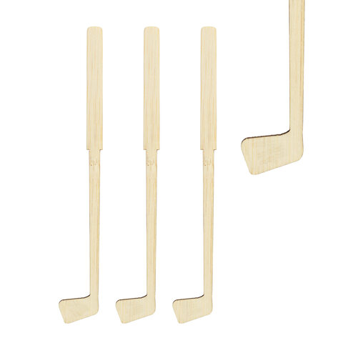 Rührstäbchen "Golfschläger" aus Bambus 16cm 
