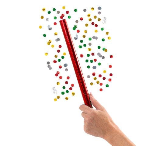 Konfetti Stab bunt-metallic 35cm schwer entflammbar 