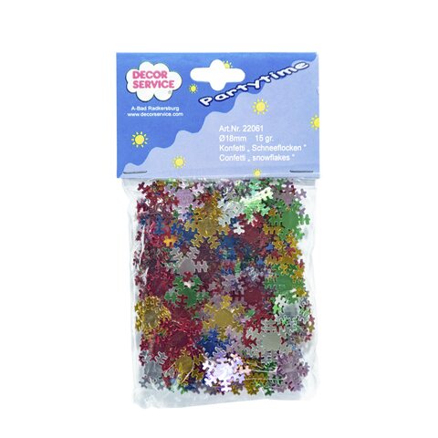Konfetti "Schneeflocken" 18mm 15g