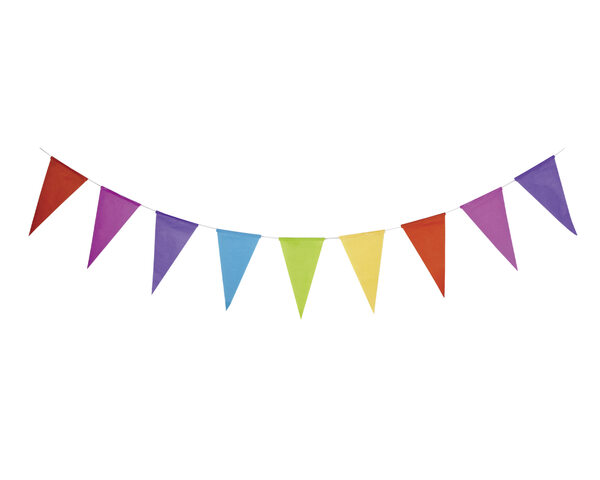 Wimpelkette Farbenspiel Papier schwer entflammbar 10m