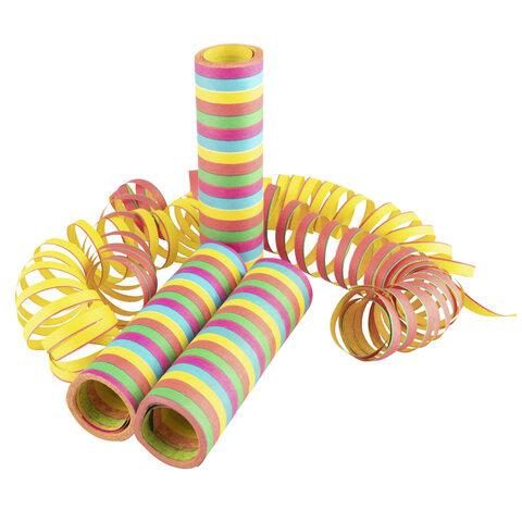 Luftschlangen aus Papier bunt schwer entflammbar 4m 