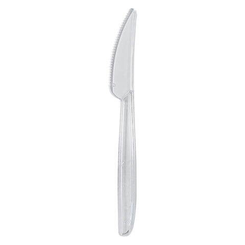 50x Messer Mehrweg spülmaschinengeeignet PS 18cm transparent 