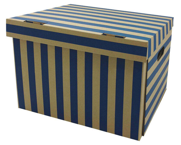 Archivbox 400x320x290mm gestreift extrem stabil bis 250kg stapelbar