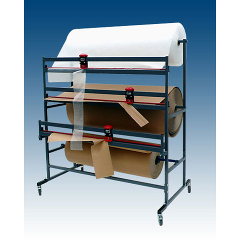 Dreifachschneidständer für 3 Rollen 3 Schneidschienen fahrbar 100cm