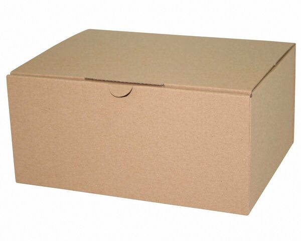 1x Versandkarton 210x160x100mm schnelle Aufrichtung mit Steckverschluss braun