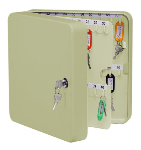 Schlüsselkasten für 70 Schlüssel inkl. Anhänger beige