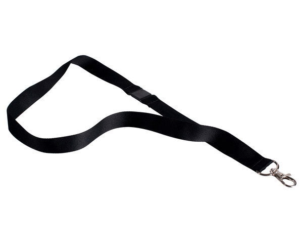 Textilband für Ausweishalter Schlüsselband Lanyard Safety schwarz 