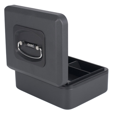 Deluxe Geldkassette mit praktischer Öffnungsfunktion 200mm schwarz/anthrazit