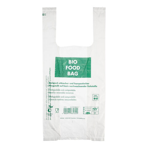 500x Hemdchentragetaschen Knotenbeutel BIO-Folie 12my transparent 47x22cm