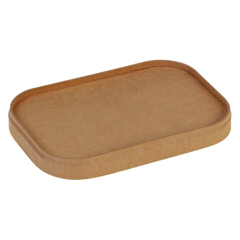50x Deckel aus Kraftpapier für Pappschalen rechteckig 173x120mm