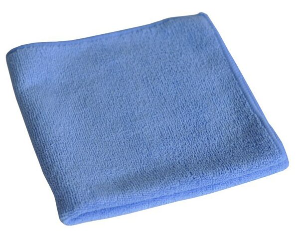 1x Mikrofasertuch 40x40cm blau waschbar stark einzeln verpackt