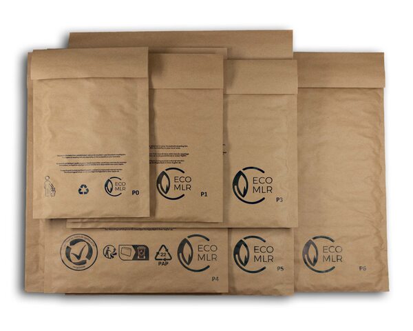 Papierpolstertaschen Versandtaschen wie Luftpolstertaschen 6 Größen