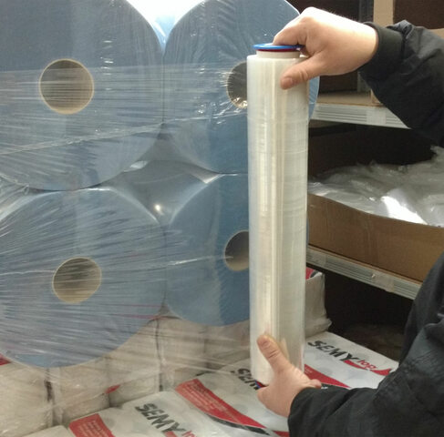 Abroller-Set für Stretchfolie Handwickelfolie einfache Anwendung rot