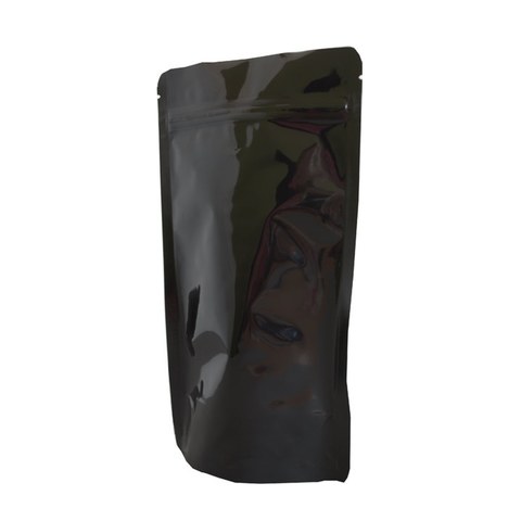 Standbodenbeutel PET schwarz glänzend 130x225x70mm 500ml 