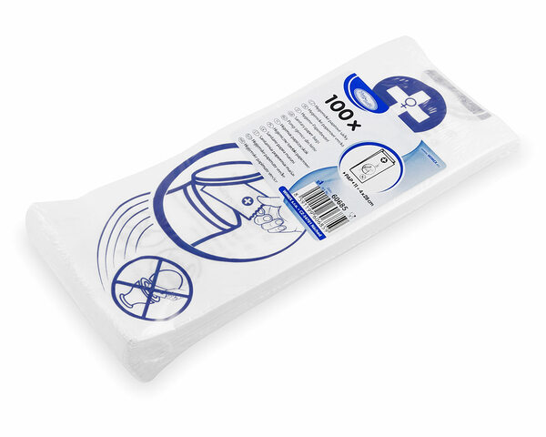 Hygienebeutel Damenhygiene Papierbeutel weiß mit Hinweisaufdruck 