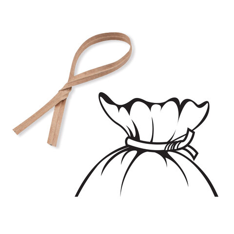 Clipbandverschlüsse Beutelverschlüsse aus Öko-Papier 120mm 