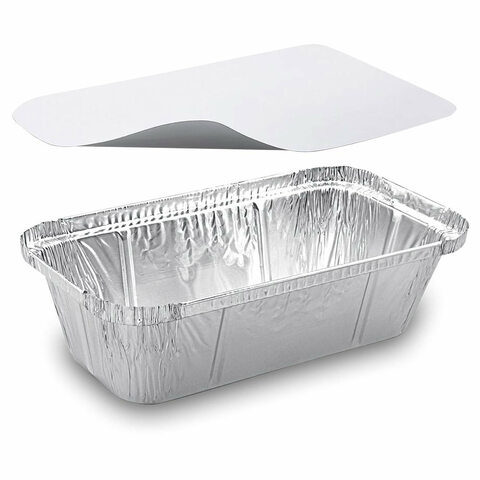 Alu-Servierschalen Menüschale inkl Deckel 690ml 201x109x49mm 