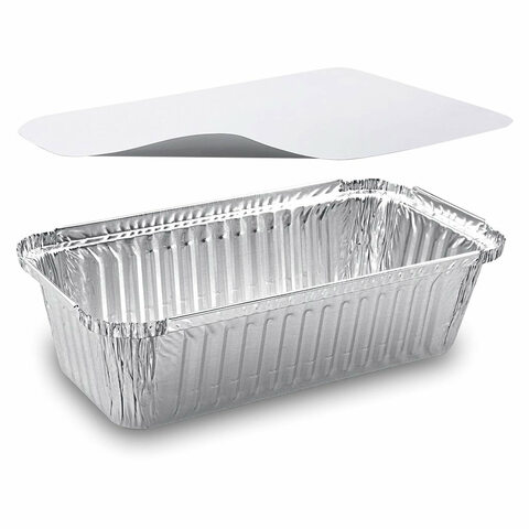 Alu-Servierschale Aluschale eckig 900ml inklusive Deckel 