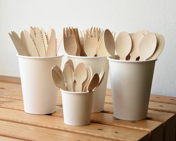 25x Holzmesser Messer aus Holz 160mm umweltfreundlich 