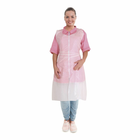 Einwegschürzen weiß PE 80 x 125 cm 