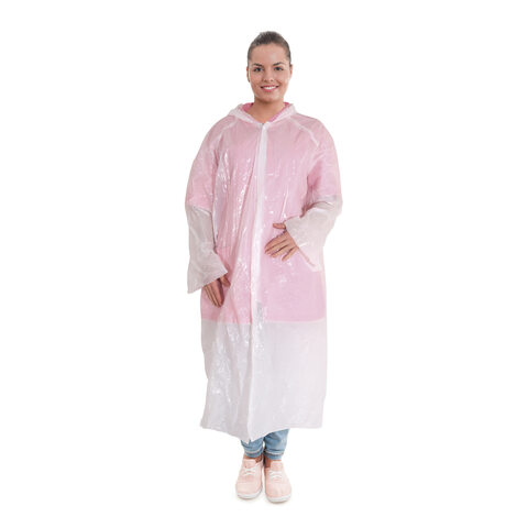 Besucherkittel Regenmantel mit Kapuze 