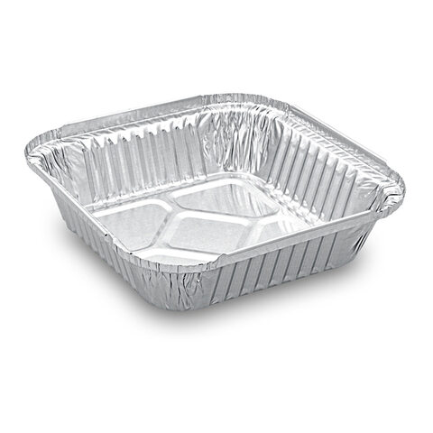 Alu-Servierschalen Menüschale 500ml 164x164x36mm 