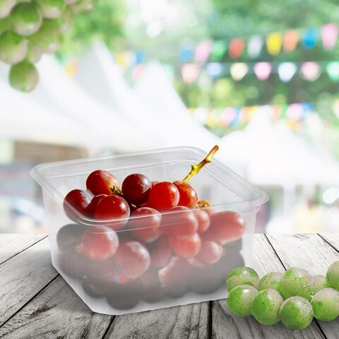 Rechteckschale Quadroboxx Salatschale 115x115x61mm PP transparent 500ml 