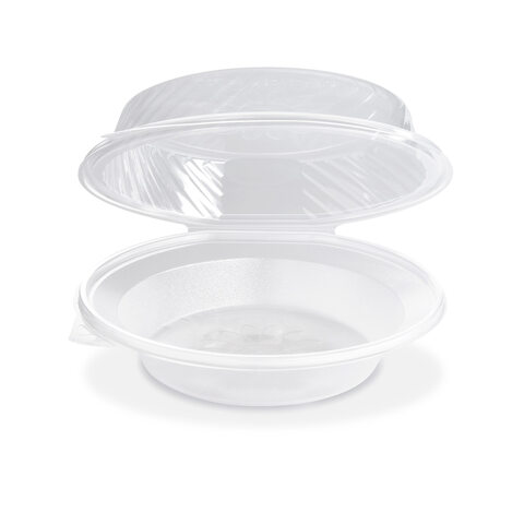 Salatschalen klar mit angehängtem Domdeckel 1700ml PP 