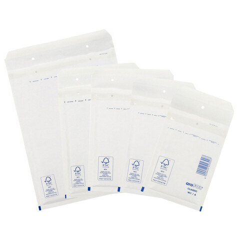 200x BUDGET Luftpolstertaschen 1/A-11 100x165mm weiß