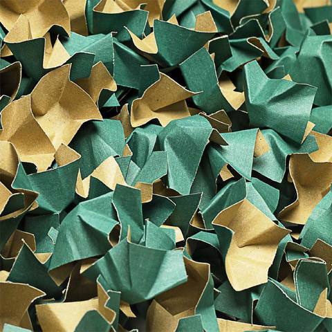 DECOFILL dekorative Papier-Verpackungschips Polsterchips grün 400 Liter