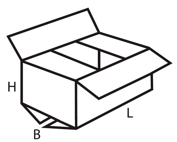 1x Faltkarton  500x100x700mm 1-wellig Dickwelle braun
