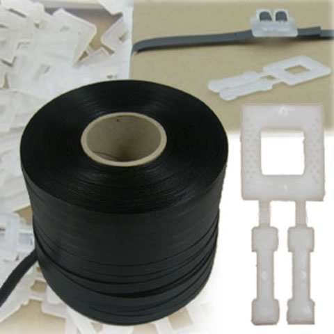 Umreifungsset bestehend aus 600m Umreifungsband und 250 Schnallen